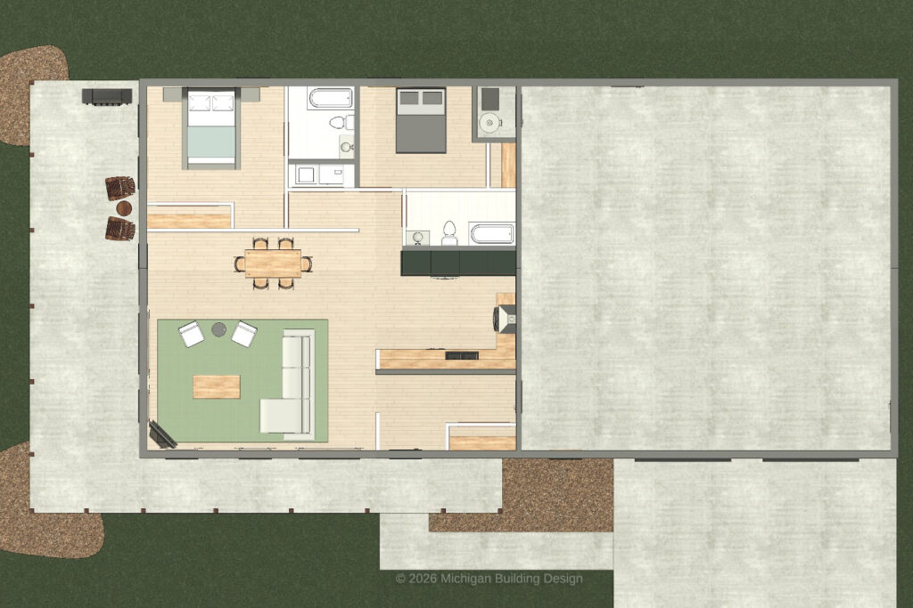 Michigan-Building-Design-Barndominium-Floorplans-Au-Sable-Plan-3D-layout