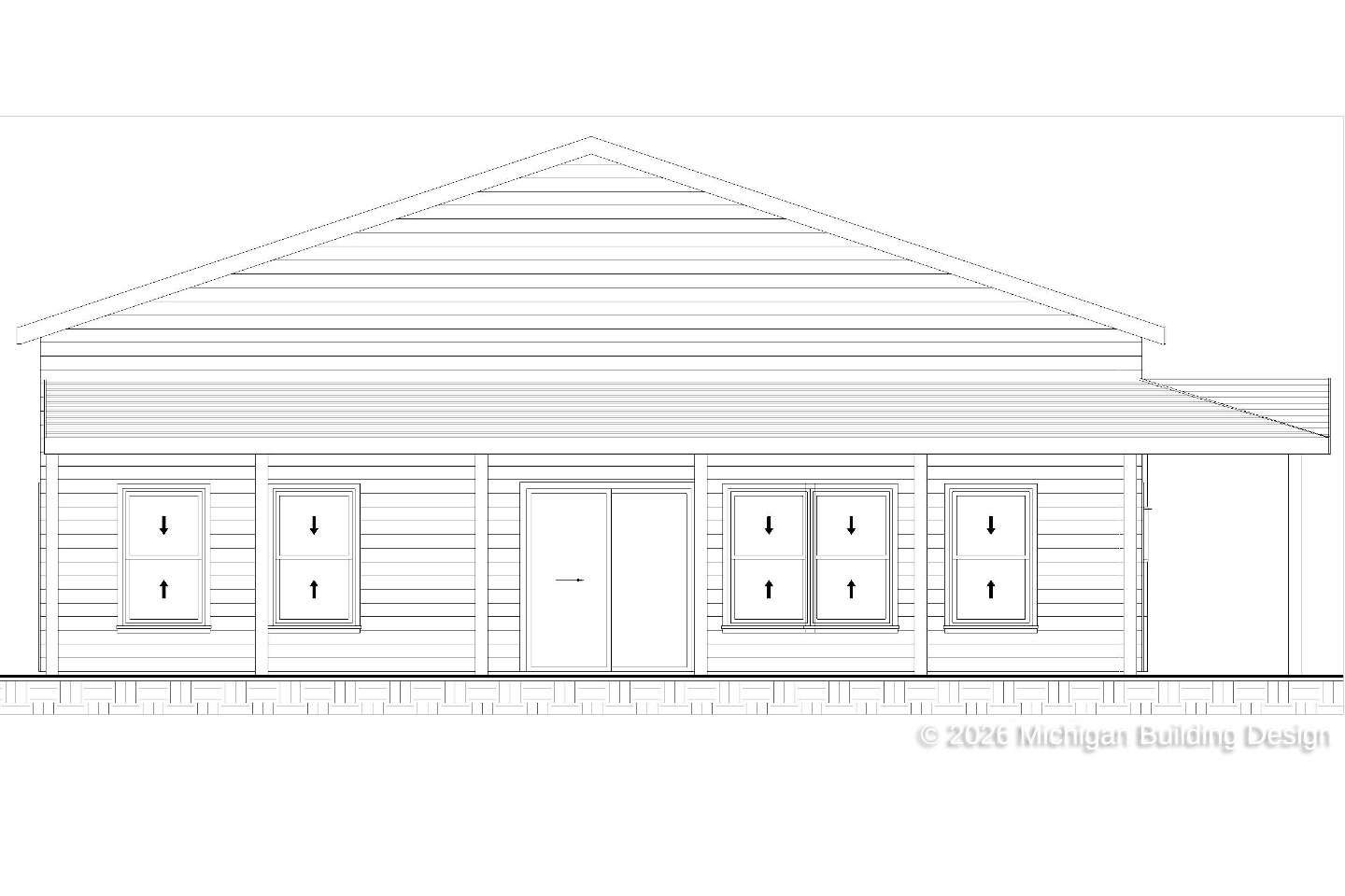 Michigan-Building-Design-Barndominium-Floorplans-Au-Sable-Plan-elevation-left