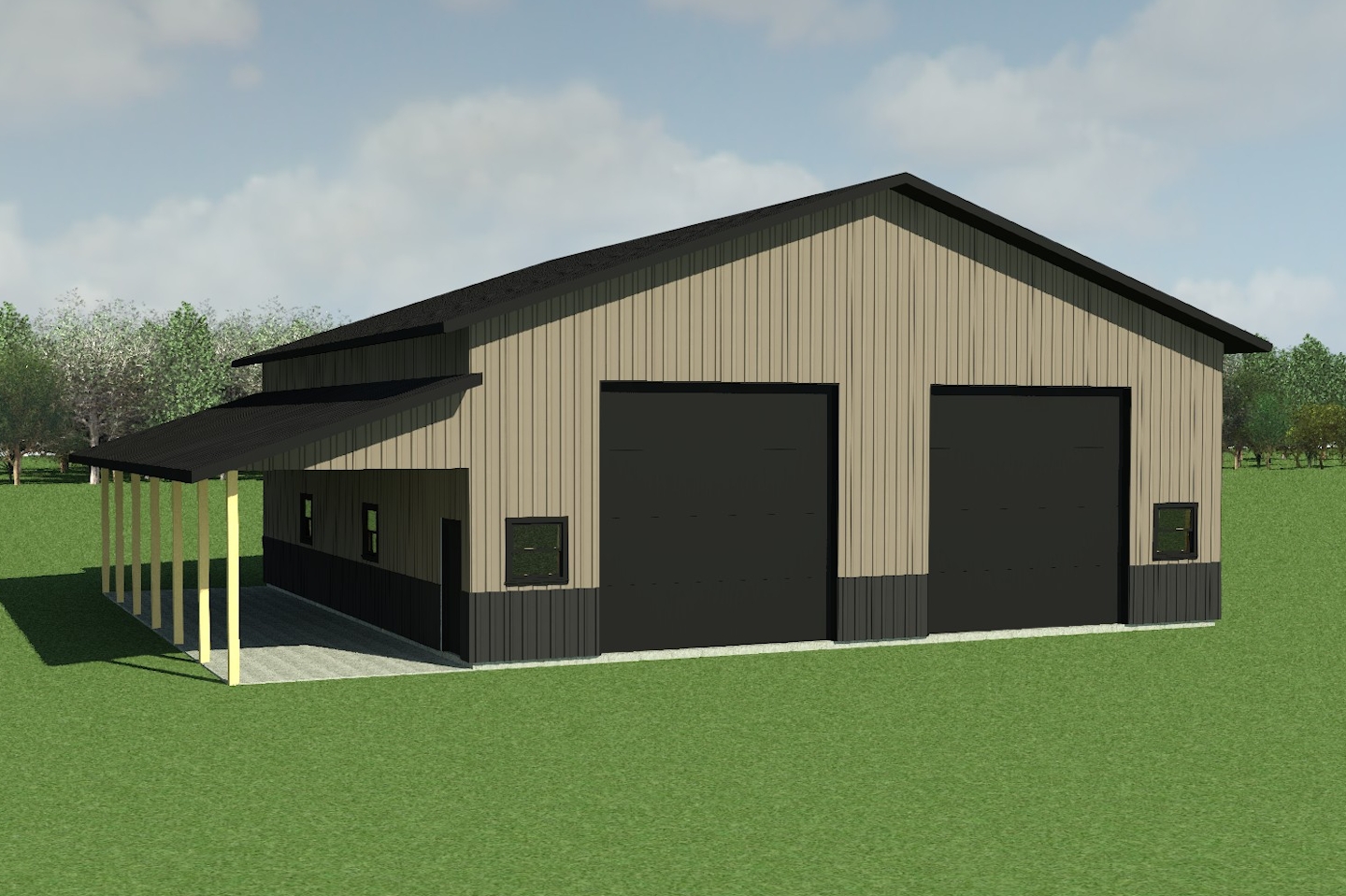 Michigan-Building-Design-Barndominium-Floorplans-Cass-Plan-Exterior-View-2