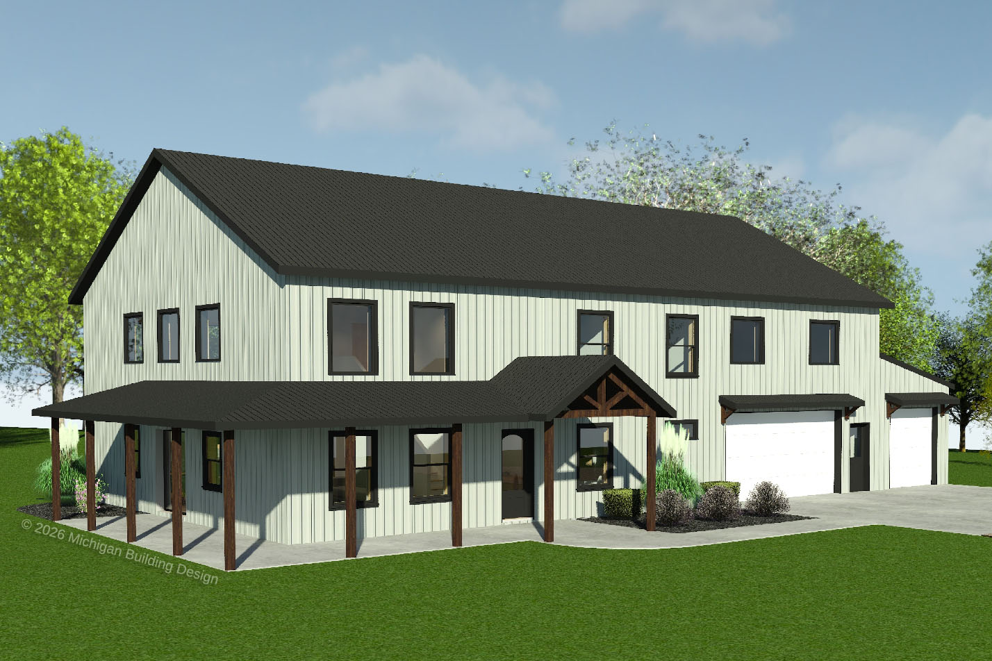Michigan-Building-Design-Barndominium-Floorplans-Grand-Plan-Exterior-View