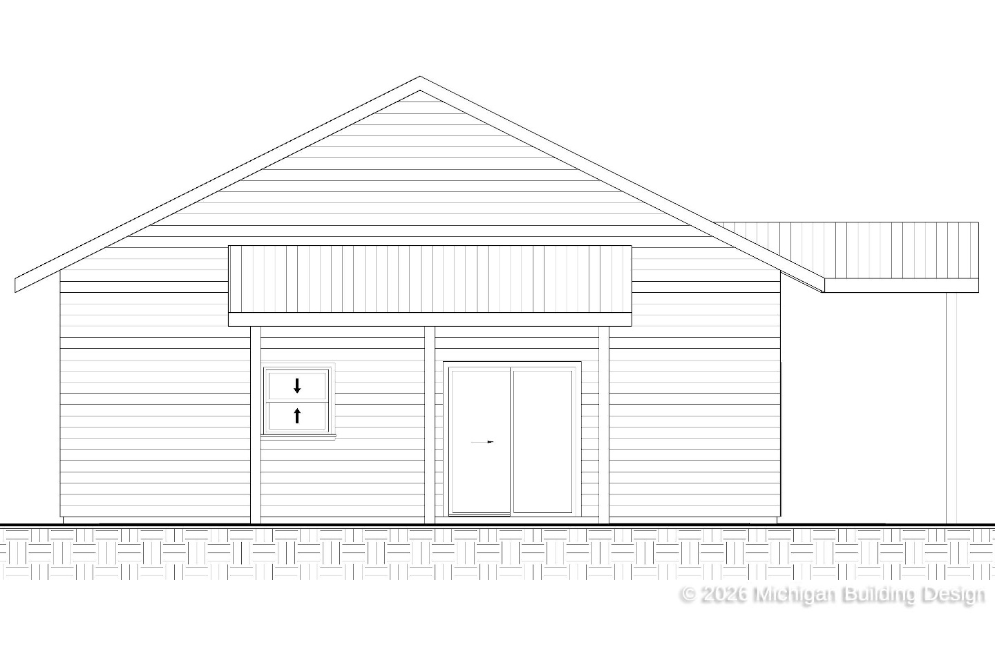 Michigan-Building-Design-Barndominium-Floorplans-Manistique-elevation-left